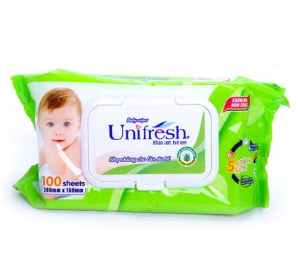 Khăn ướt Unifresh 100 miếng Aloevera (không mùi)